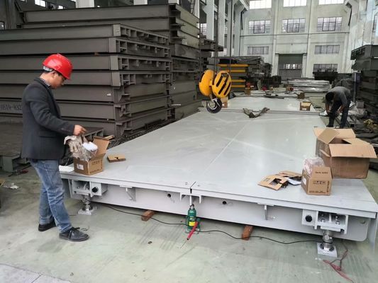 Xe tải Dump Truck Cân 80 tấn 100 Tấn Weighbridge 21 mét Chiều dài nền tảng